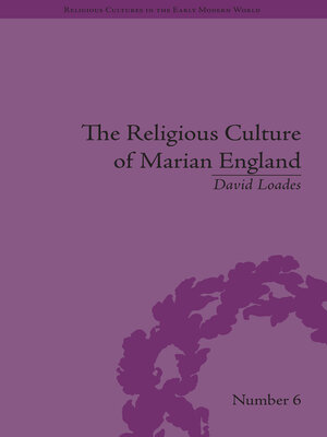 cover image of The Religious Culture of Marian England